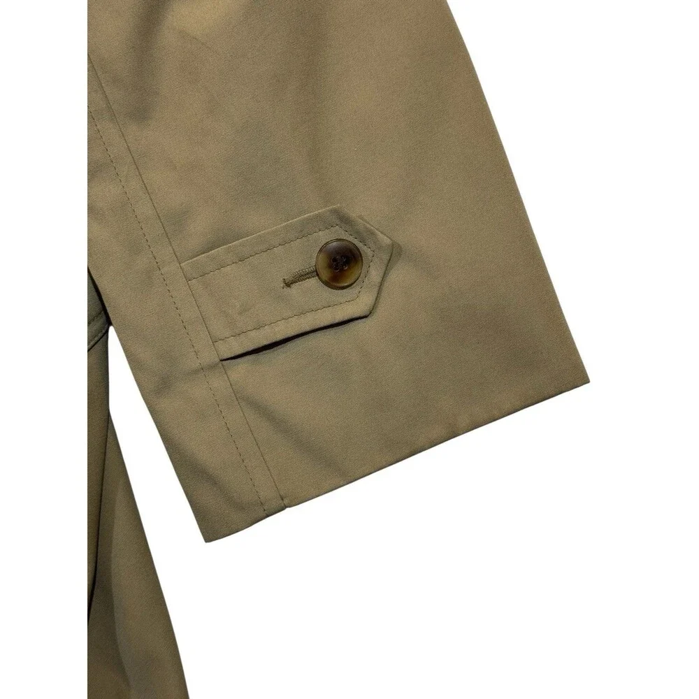 Vintage Jos. A.‎ Bank All-Weather Khaki Trench Coat 46R Wool Liner Made in USA